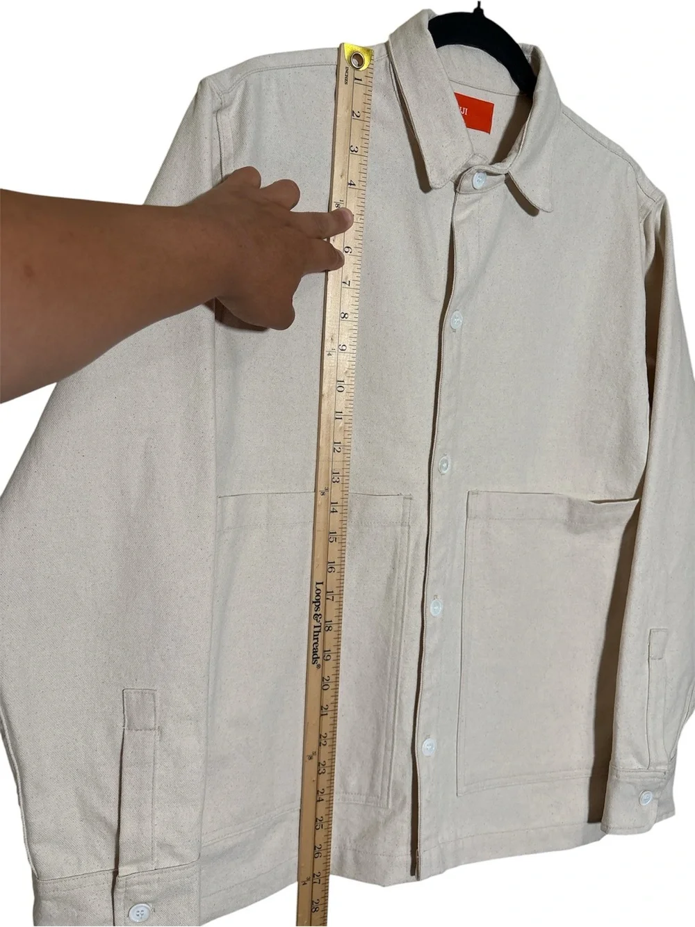 IJJI Work Jacket Natural Color,Unisex,Size M,100% Cotton - Picture 7 of 11